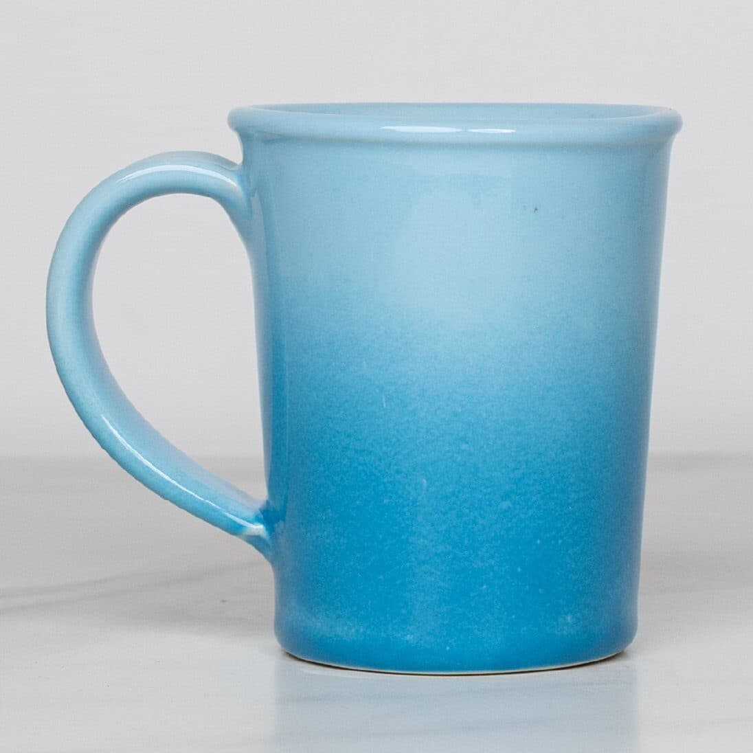 Bluebell glaze on a custom mug