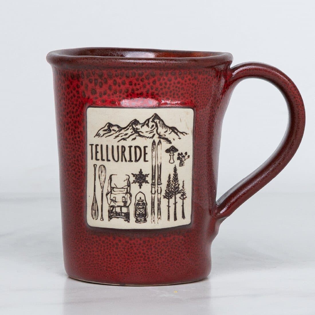 Forest Fire glaze on a custom mug