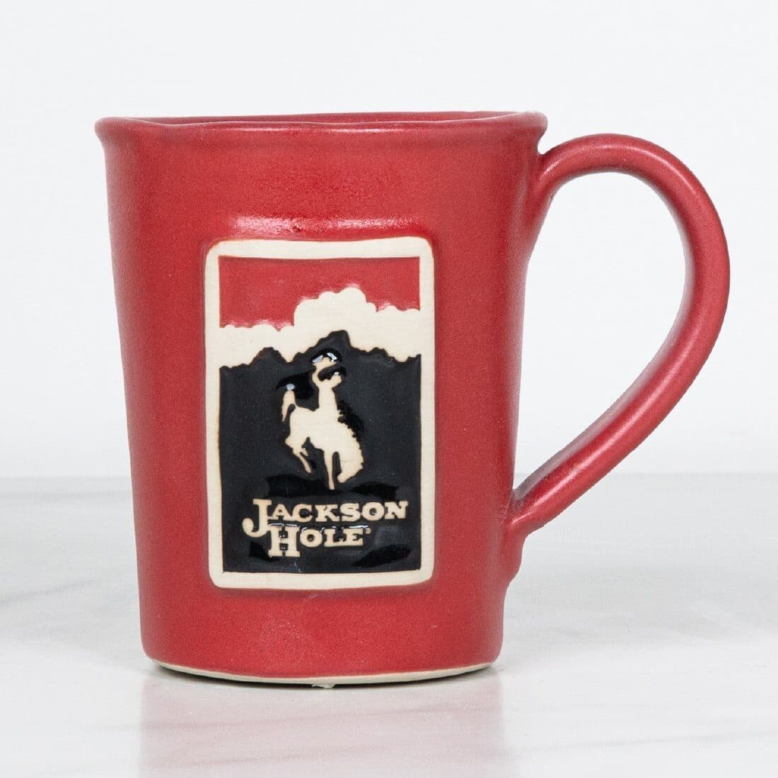 Salmon Run glaze on a custom mug