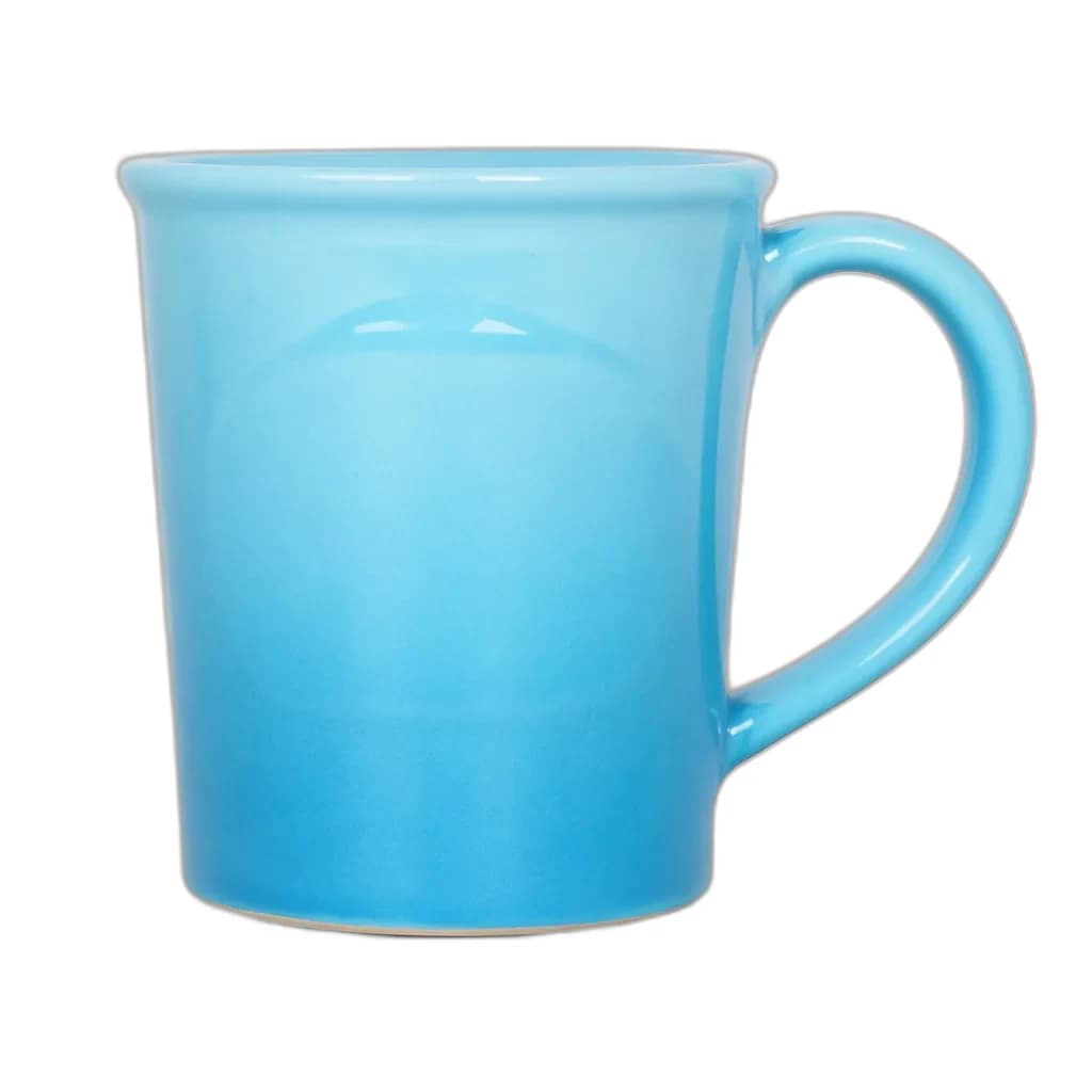 Bluebell glaze on a plain mug