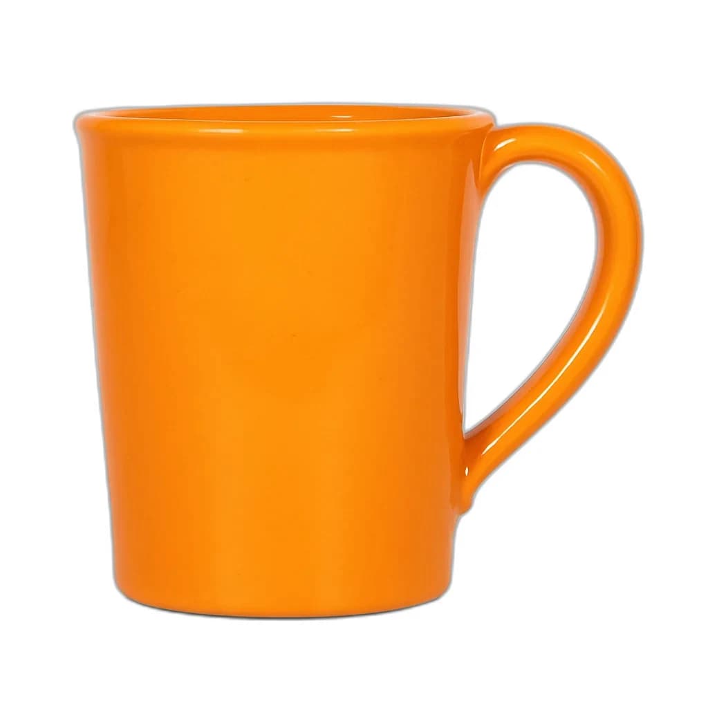 Clementine glaze on a plain mug
