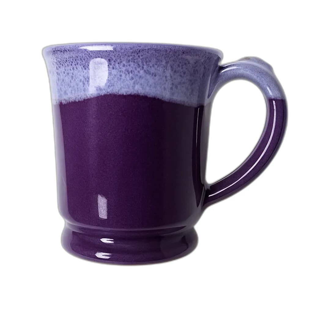 Frosted Violet glaze on a plain mug