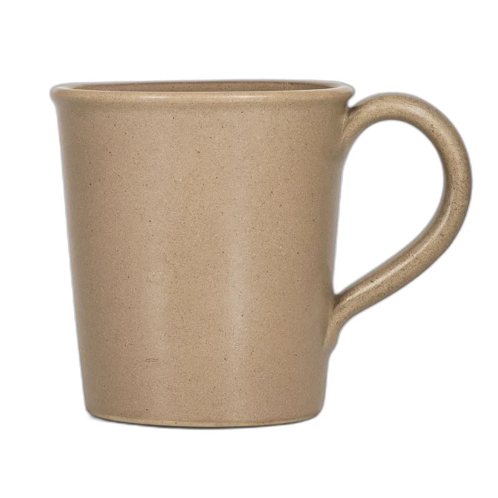 Sand glaze on a plain mug
