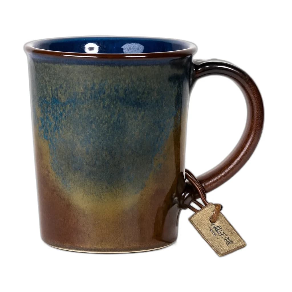 Terra Sky glaze on a plain mug